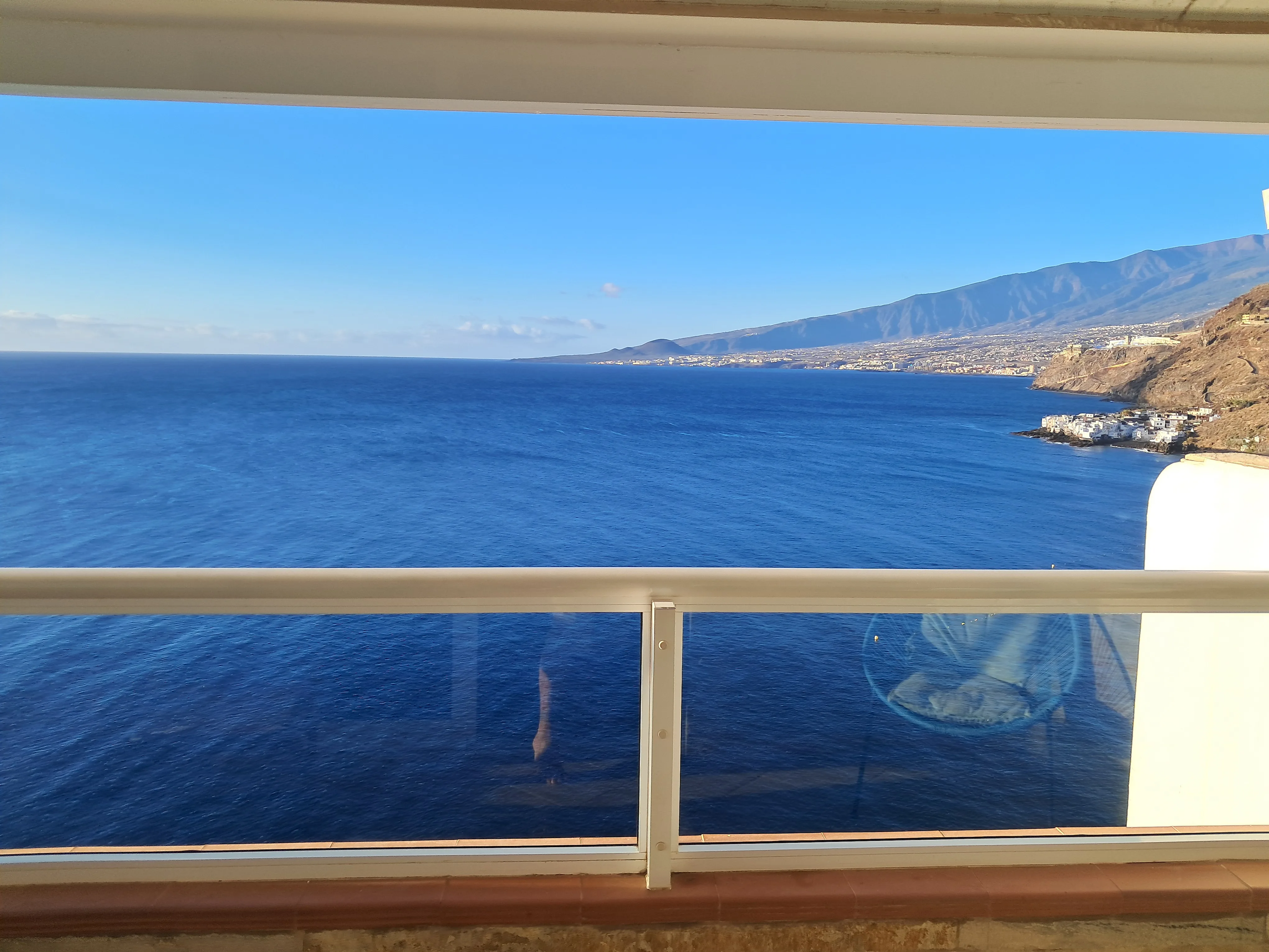 Panoramic view over the Atlantic and the Tabaiba coast from the terrace